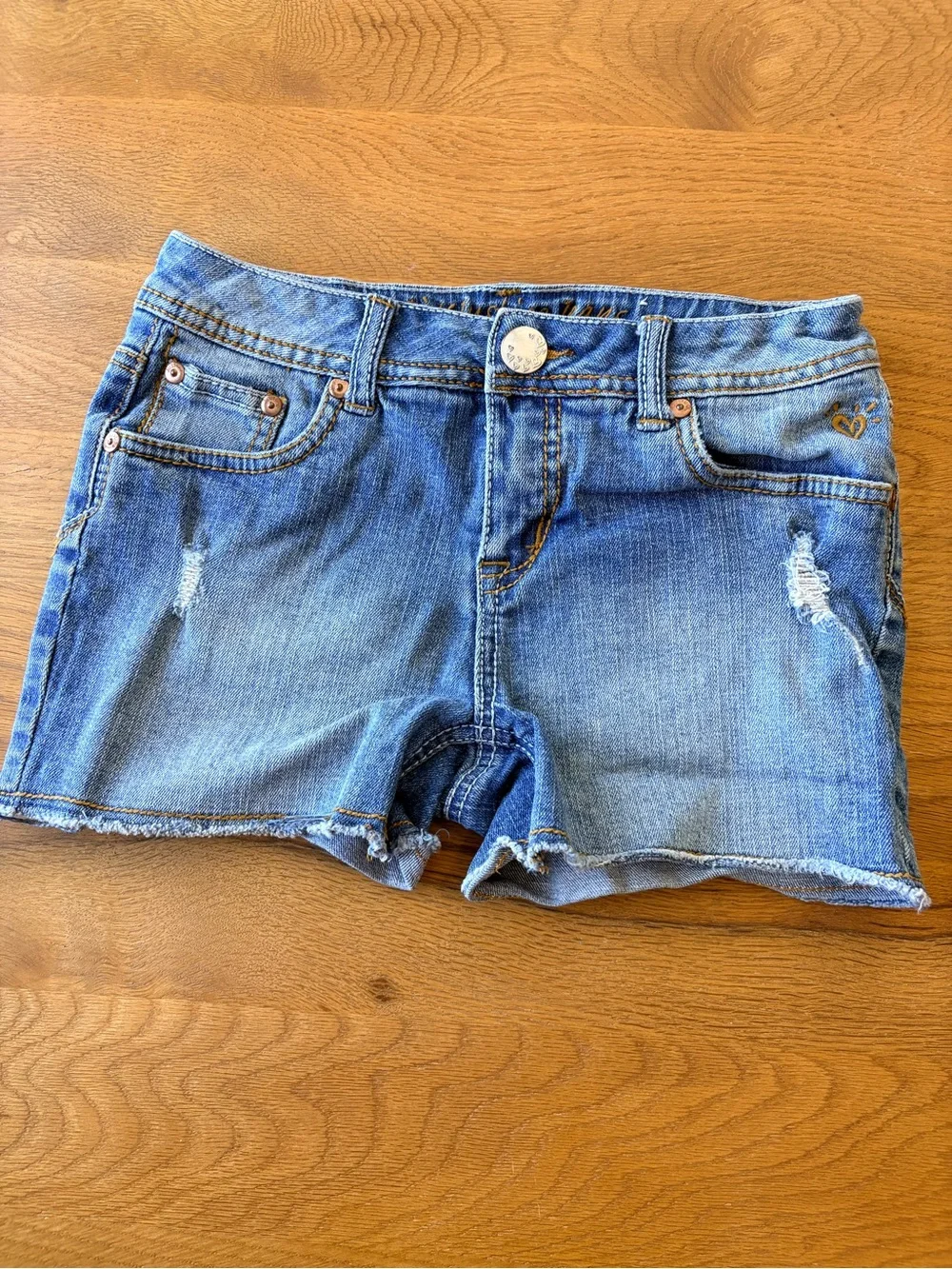 Y2K Justice Simply Low Denim Cut Off Jean shorts kids girls 12